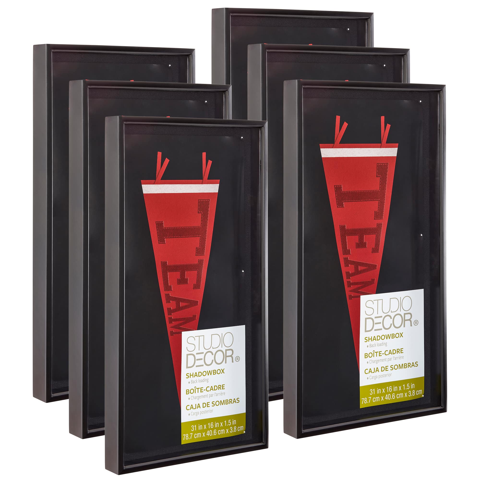 6 Pack: Black 16" x 31" Shadowbox by Studio Décor®